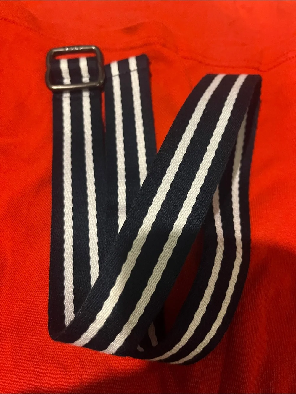 Vintage Polo Ralph Lauren Cotton Striped Belt 31” long